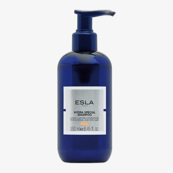 Bottle of ESLA Italy Hydra Special Moisturizing Shampoo