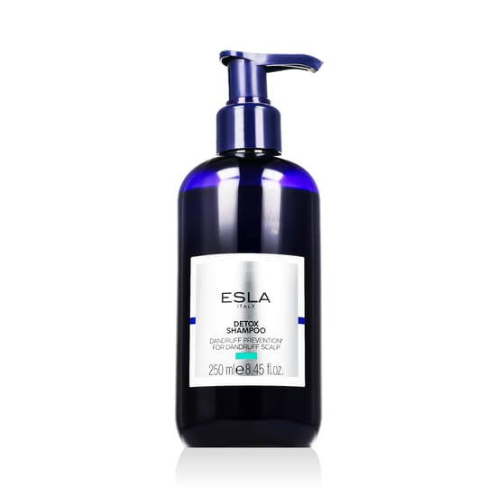 Флакон ESLA Italy Detox Shampoo с натуральными ингредиентами для ухода за волосами