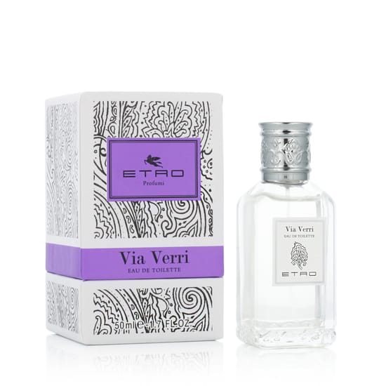 Close-up of Etro Via Verri EDT 50 ml bottle