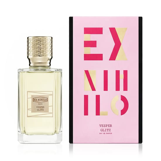 Close-up of Ex Nihilo Vesper Glitz EDP bottle