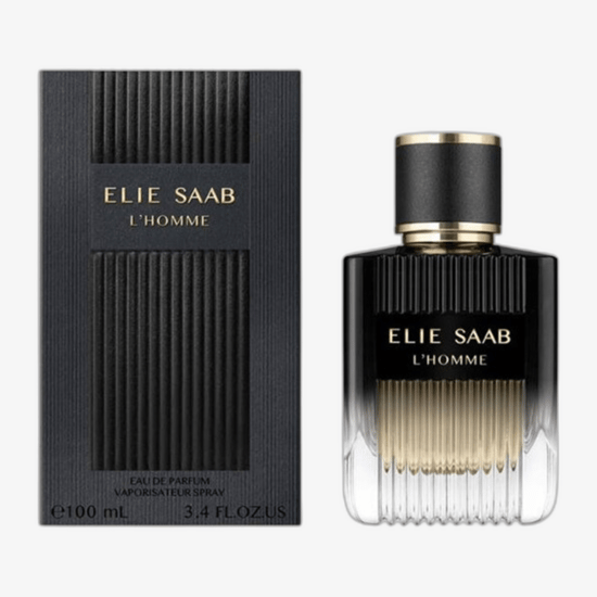 Close-up of Elie Saab L'Homme Perfumed Deostick packaging
