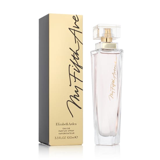 Bottle of Elizabeth Arden My Fifth Avenue EDP up close