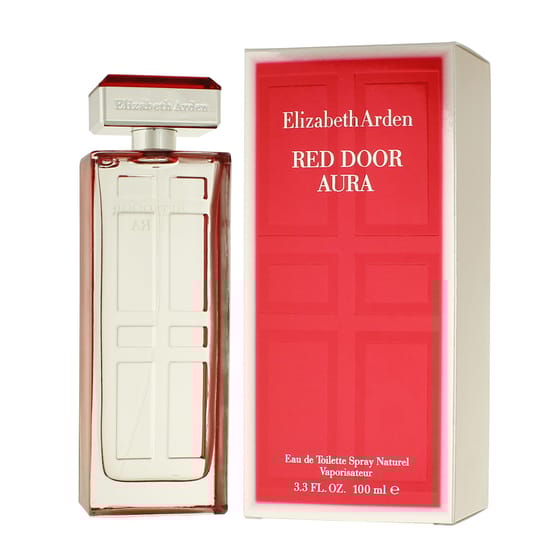 Elegant bottle of Elizabeth Arden Red Door Aura EDT