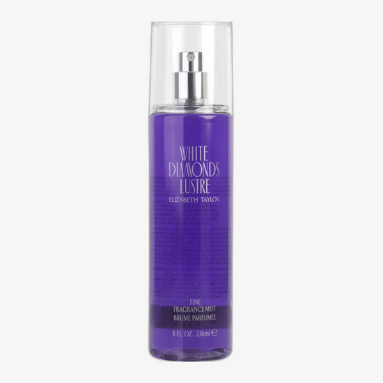 Elegant bottle of Elizabeth Taylor White Diamonds Lustre Bodyspray