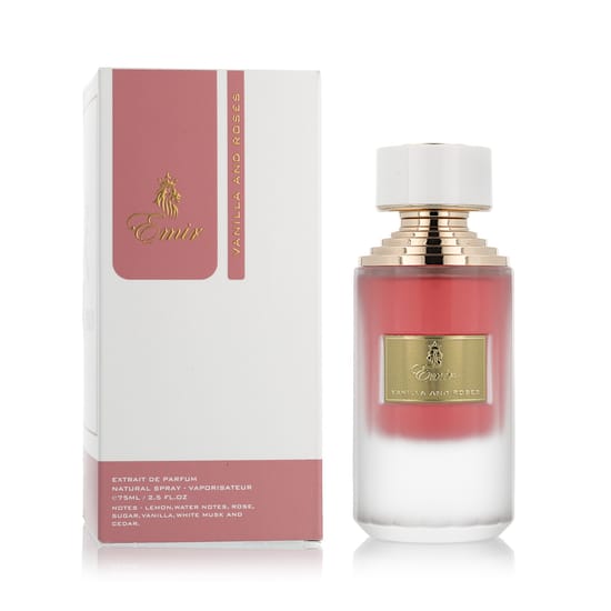 Бутылка аромата Emir Vanilla and Roses крупным планом