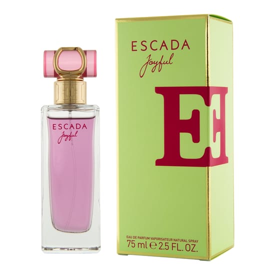 Close-up of Escada Joyful EDP bottle