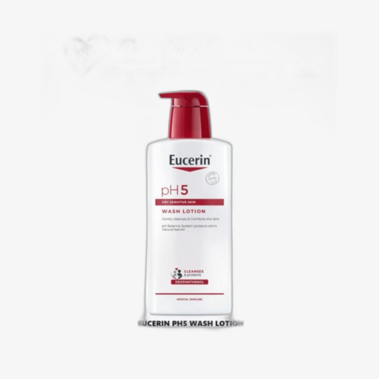 Eucerin pH5 Wash Lotion bottle close-up