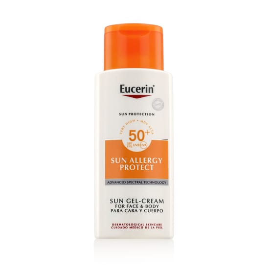 Eucerini Sun Allergy Protect SPF 50+ päikesekaitsekreem-geel pakend