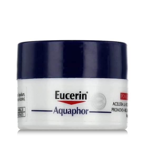 Оригинальная упаковка бальзама Eucerin Aquaphor для губ и носа тюбик бальзама Eucerin Aquaphor для губ и носа крупным планом