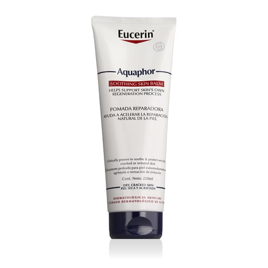 Тюбик успокаивающего бальзама Eucerin Aquaphor крупным планом