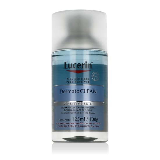 Eucerin DermatoCLEAN Micellar Eye Make-Up Remover product bottle for sensitive eyes