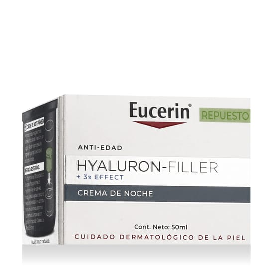 Eucerin hyaluron-filler night cream jar close-up