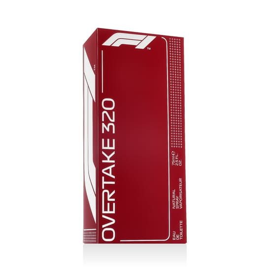 Originaalne pakk F1 Parfums Overtake 320 EDT F1 Parfums Overtake 320 EDT pudeli lähivaade