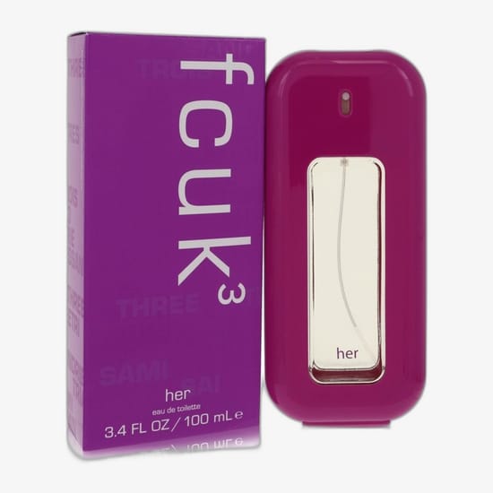 FCUK FCUK 3 for Her EDT elegantne pakend FCUK FCUK 3 for Her EDT pudel lähedalt