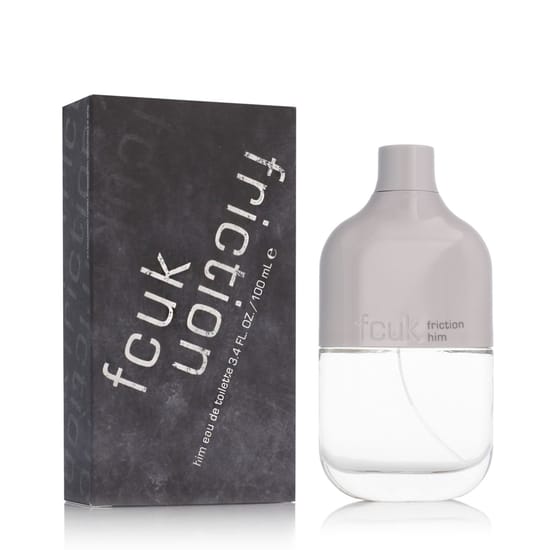 Original packaging of FCUK Friction for Men EDT Stylish bottle of FCUK Friction for Men EDT