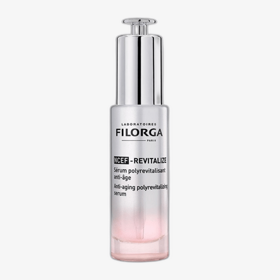 Крупный план флакона Filorga NCEF-Revitalize – антивозрастная сыворотка для лица