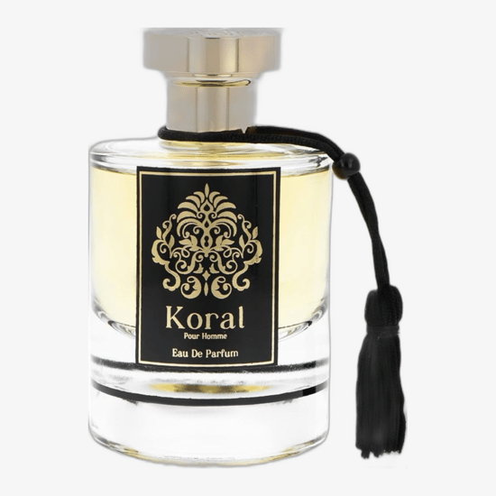 Original Flavia Koral Pour Homme perfume packaging Elegant bottle of Flavia Koral Pour Homme Eau de Parfum