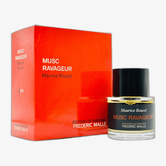 Close-up of Frederic Malle Musc Ravageur EDP Miniature bottle