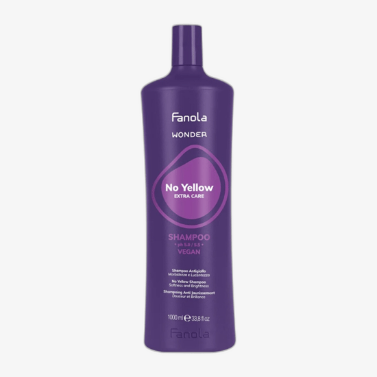 Bottle of fanola wonder no yellow extra care shampoo