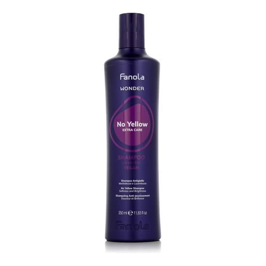 Bottle of fanola wonder no yellow extra care shampoo