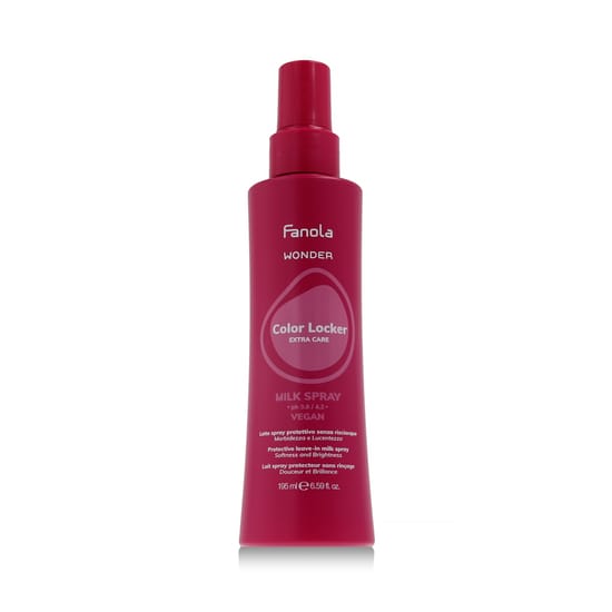 Fanola wonder color locker extra care milk spray pudeli lähivõte