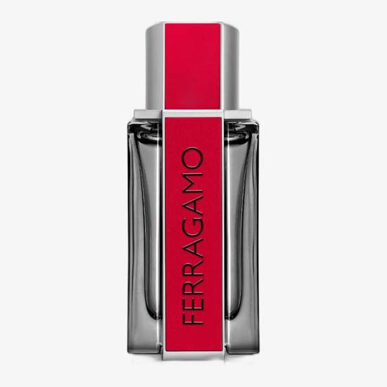 Ferragamo Red Leather EDP originaalpakend Ferragamo Red Leather EDP pudeli detailne lähivõte