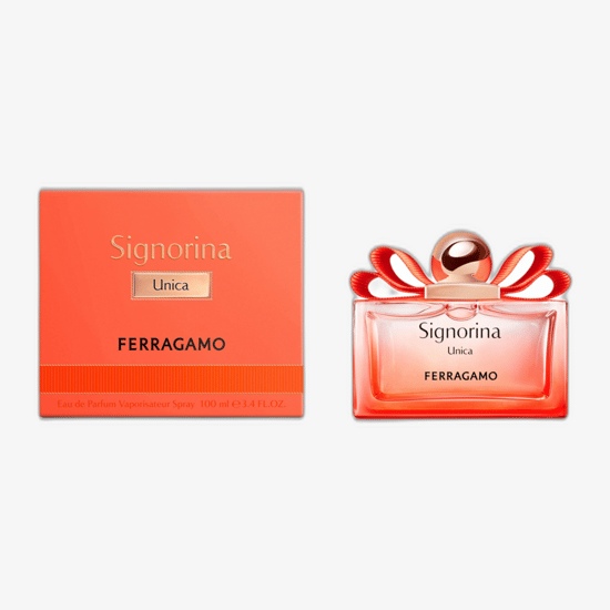 Bottle of Ferragamo Signorina Unica with mini version
