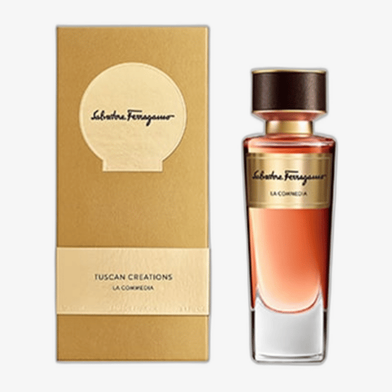 Стильный мини-флакон лакированного аромата Ferragamo Tuscan Creations La Commedia EDP