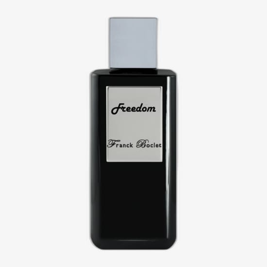 Close-up of the Franck Boclet Freedom EP fragrance bottle
