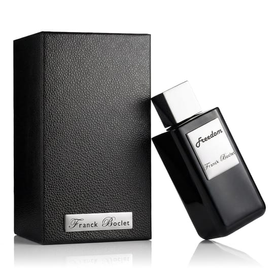Close-up of the Franck Boclet Freedom EP fragrance bottle