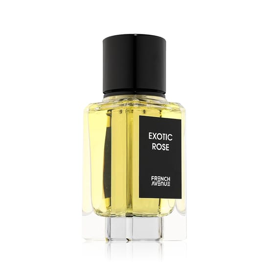 Elegant bottle of french avenue exotic rose eau de parfum