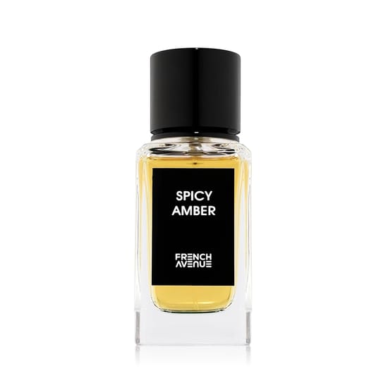 Elegant bottle of French Avenue Spicy Amber Eau De Parfum
