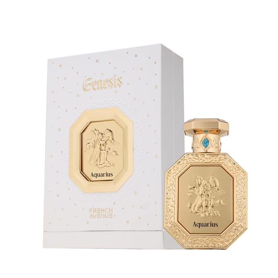 Bottle of French Avenue Genesis Aquarius EDP up close