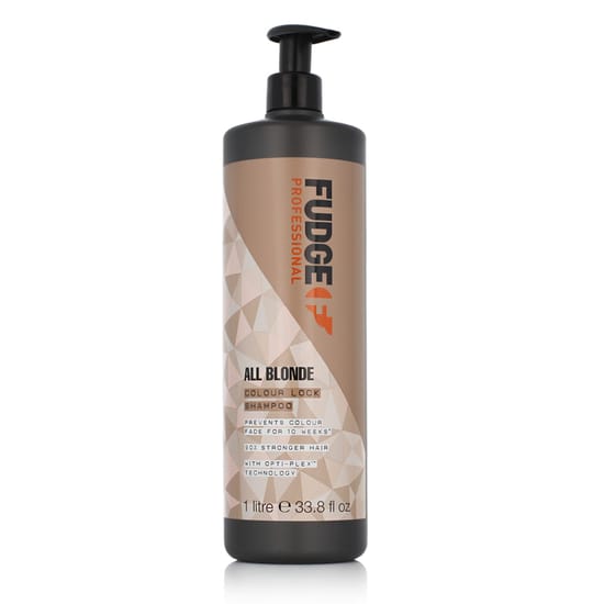Fudge All Blonde Color Lock Shampoo pudeli lähivõte