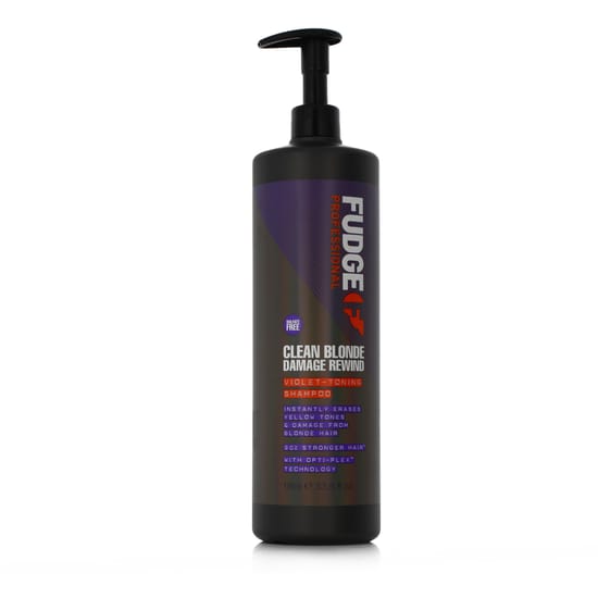 Fudge Clean Blonde Damage Rewind Violet-Toning Shampoo Bottle
