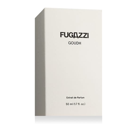Close-up of the Fugazzi Goudh EP fragrance bottle
