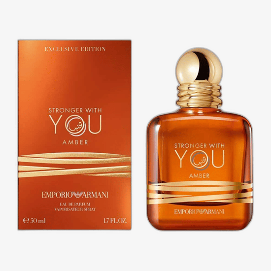 Elegant bottle of Giorgio Armani Emporio Armani Stronger With You Amber EDP
