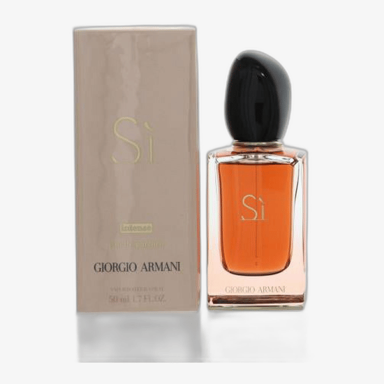 Elegant packaging of Giorgio Armani Sì Intense 2023 EDP Intense