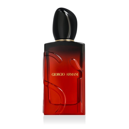 Флакон унисекс аромата Giorgio Armani Sì Passione Intense EDP с элегантным и минималистичным дизайном