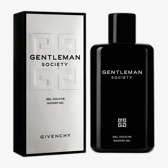 Givenchy Gentleman Society Shower Gel Bottle Design Elegant packaging of Givenchy Gentleman Society Perfumed Shower Gel
