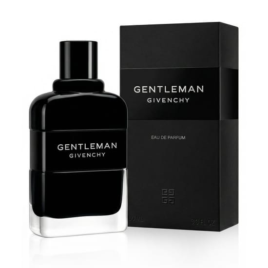 Детали упаковки аромата Givenchy Gentleman EDP Флакон Givenchy Gentleman EDP без коробки, демонстрирующий дизайн
