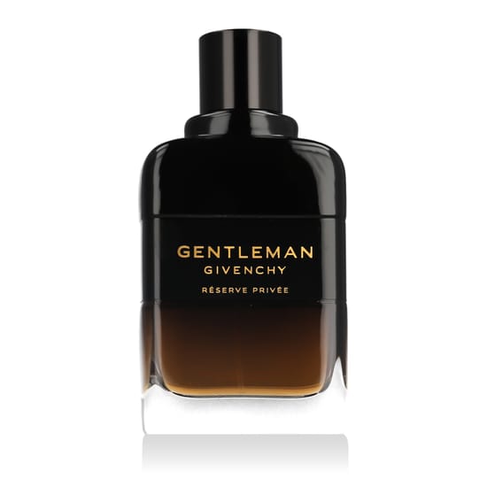 Close-up of Givenchy Gentleman Reserve Privée EDP bottle showcasing its refined design