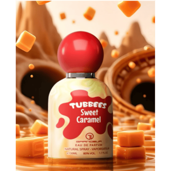 Elegant bottle of Grandeur Tubbees Sweet Caramel Eau de Parfum