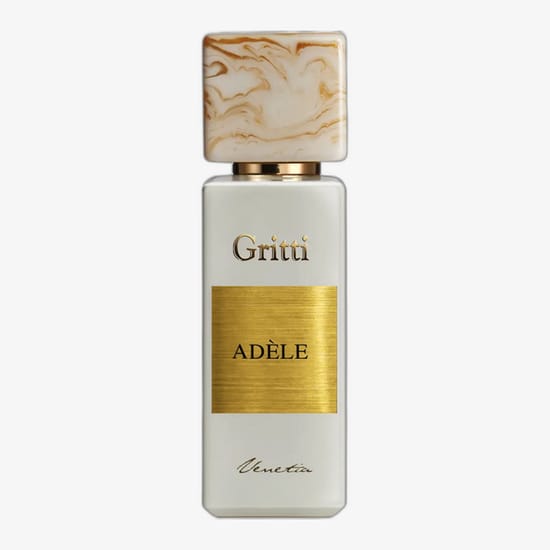 Original packaging of Gritti Adèle EDP Close-up of Gritti Adèle EDP perfume bottle