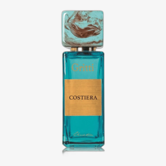 Original packaging of Gritti Costiera EDP Close-up of Gritti Costiera EDP bottle