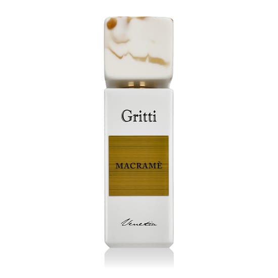 Original packaging of Gritti Macramè EDP Close-up of Gritti Macramè EDP bottle
