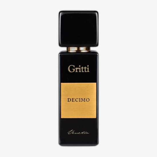 Бутылка Gritti Decimo Parfum крупным планом – минималистичный дизайн