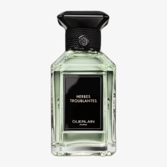 Elegant bottle of Guerlain Herbes Troublantes EDP