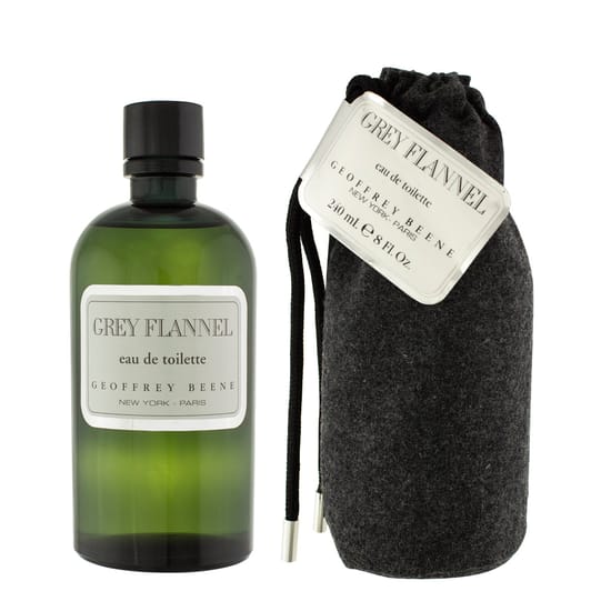 Geoffrey Beene Grey Flannel EDT bottle and packaging