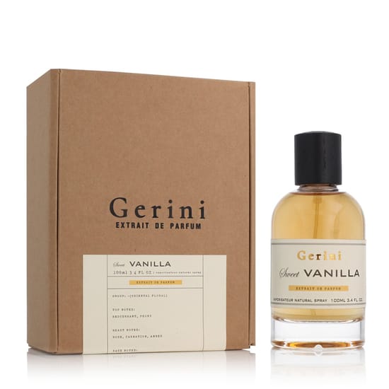Original packaging of Gerini Sweet Vanilla EP perfume Elegant bottle of Gerini Sweet Vanilla EP fragrance